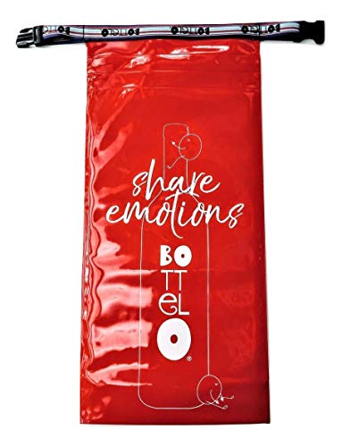 Bottelo Premium Style Reusable, Protective Bottle Transport Bag in Red, 2-Pack