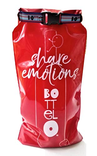 Bottelo Premium Style Reusable, Protective Bottle Transport Bag in Red, 2-Pack